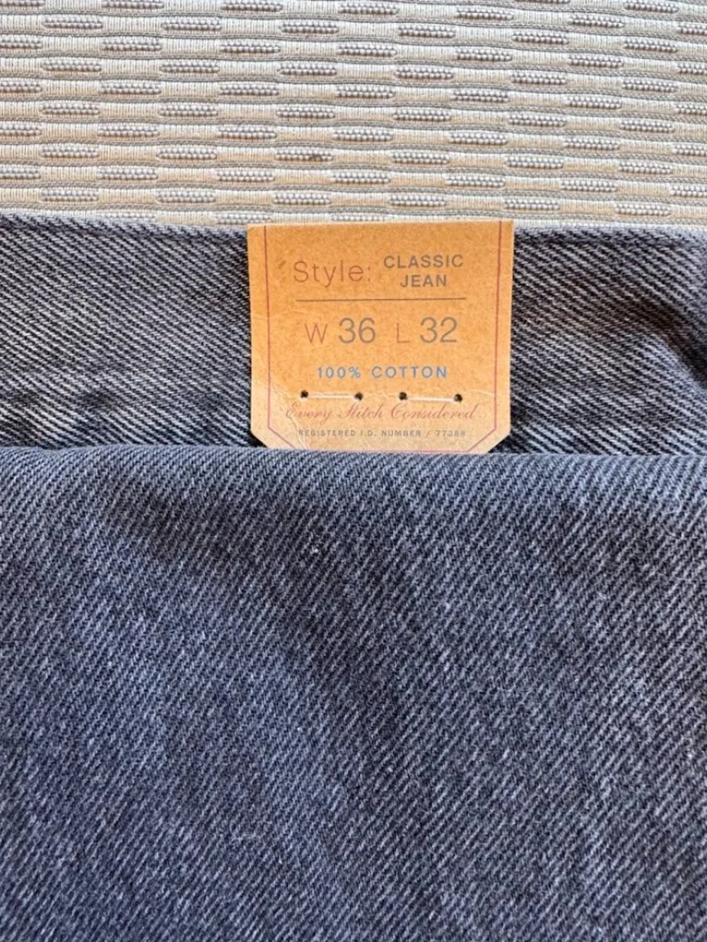 NWT J. Crew Classic Straight Fit Jeans Deep Gray Lake Wash 36x32
